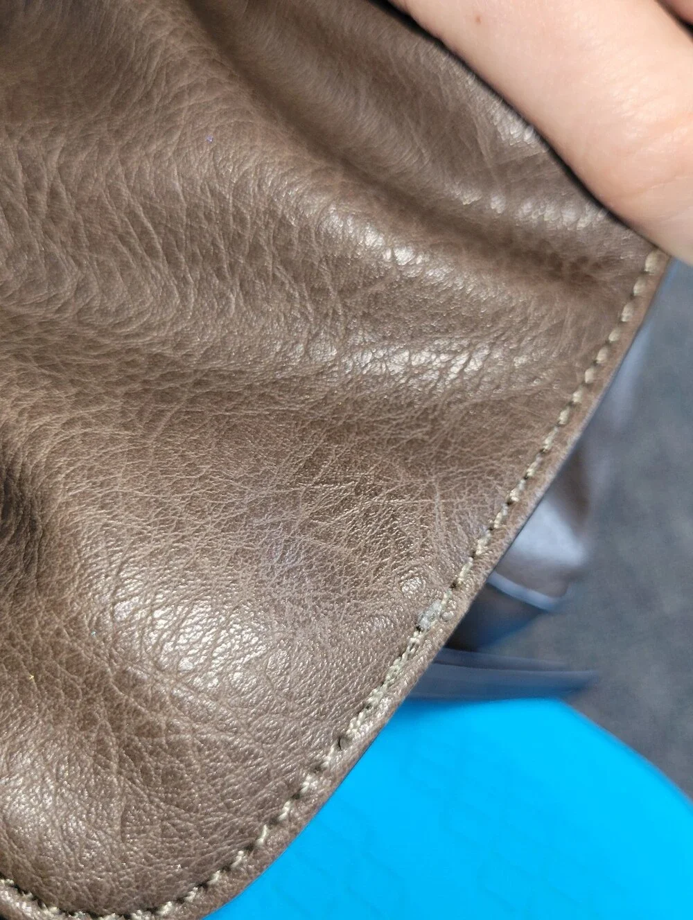 Brown Leather-Style Hobo Shoulder Bag - Casual Everyday
